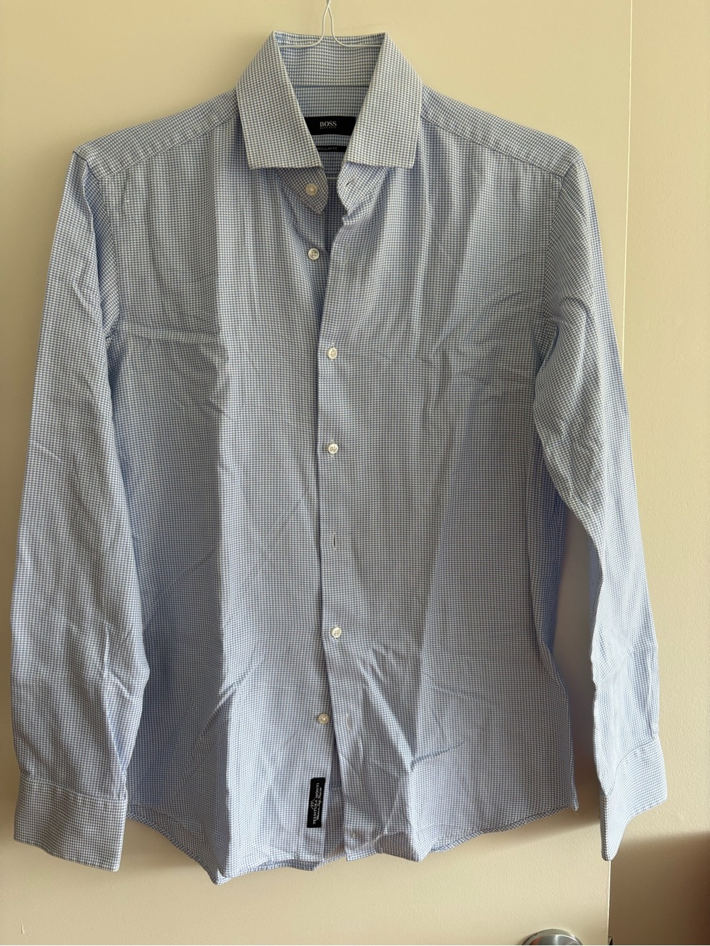 Hugo Boss Regular Fit Blue Check Dress Shirt 15.5 / 39